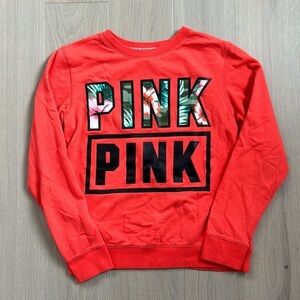 VS PINK Orange Oversized Sweatshirt